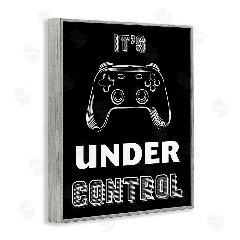 Marcus Prime Under Control Gamer Gray Framed Giclee Wall Art Print