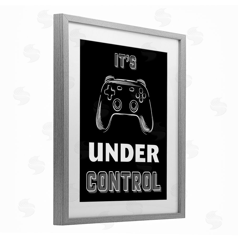 Marcus Prime Under Control Gamer Gray Framed Print Under Glass Wall Art