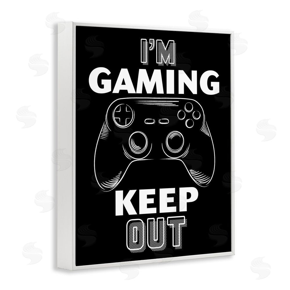 Marcus Prime I'm Gaming Keep Out White Framed Giclee Wall Art Print