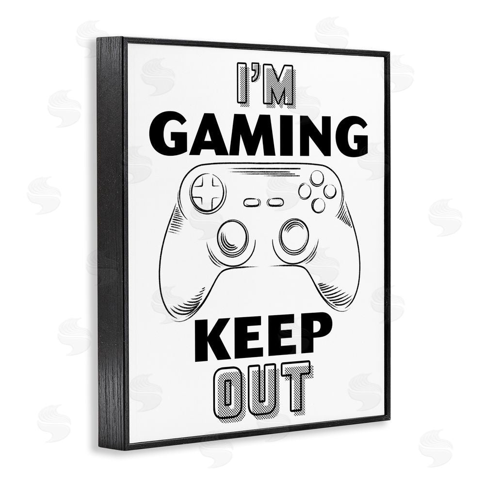 Marcus Prime Gaming Keep Out Black Framed Giclee Wall Art