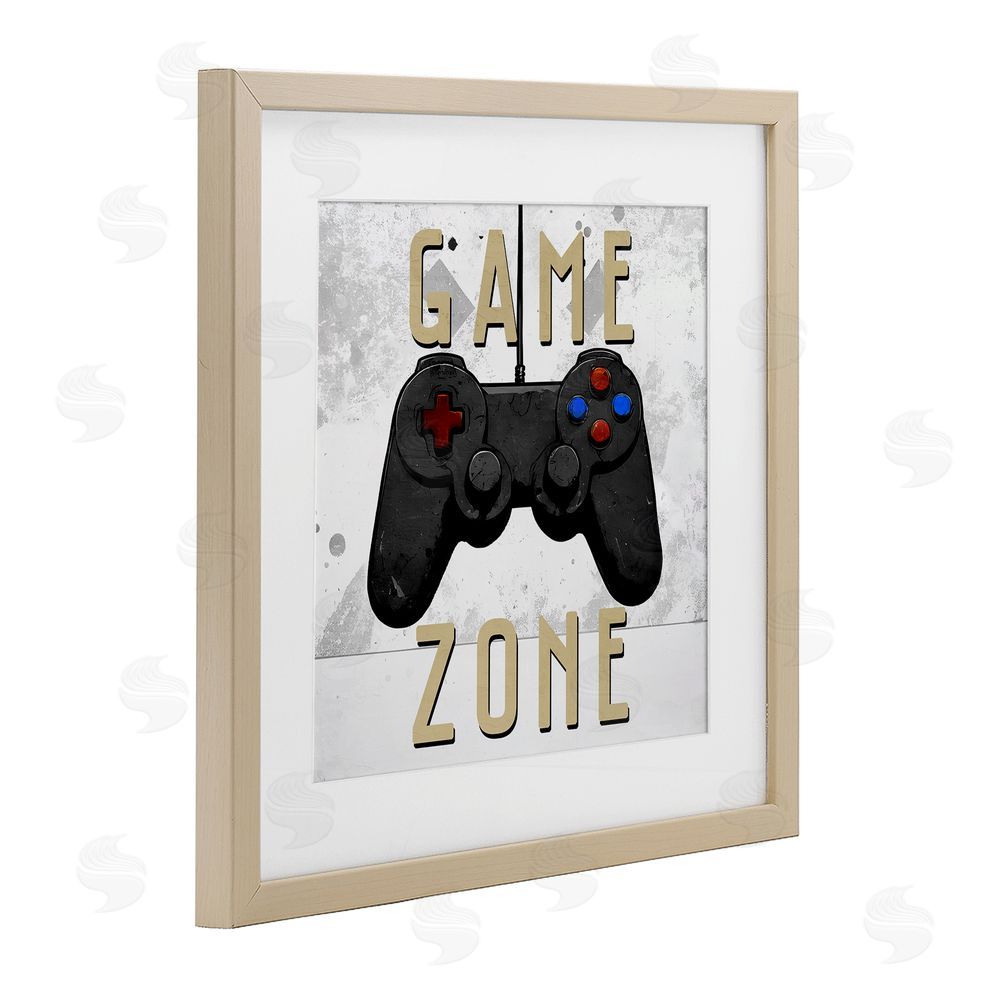 Kim Allen Game Zone Control Brown Framed Print Under Glass Wall Art