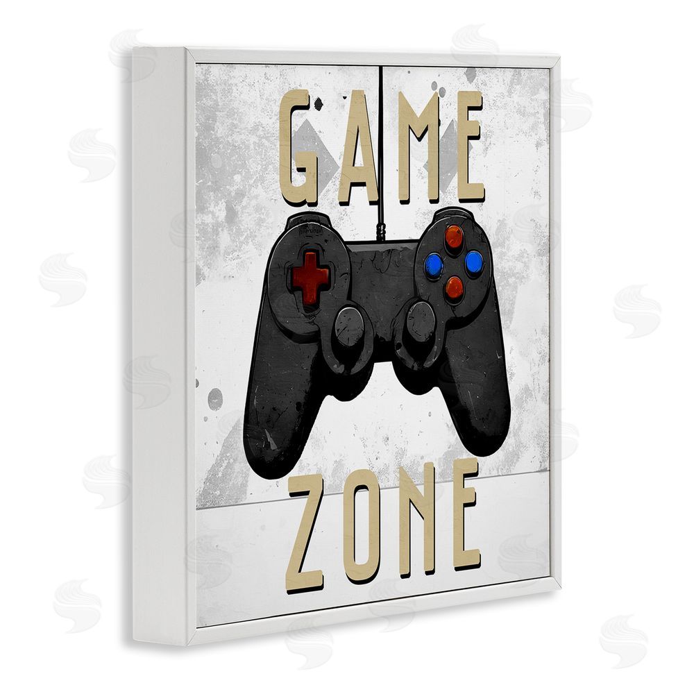 Kim Allen Game Zone Control White Framed Giclee Wall Art Print