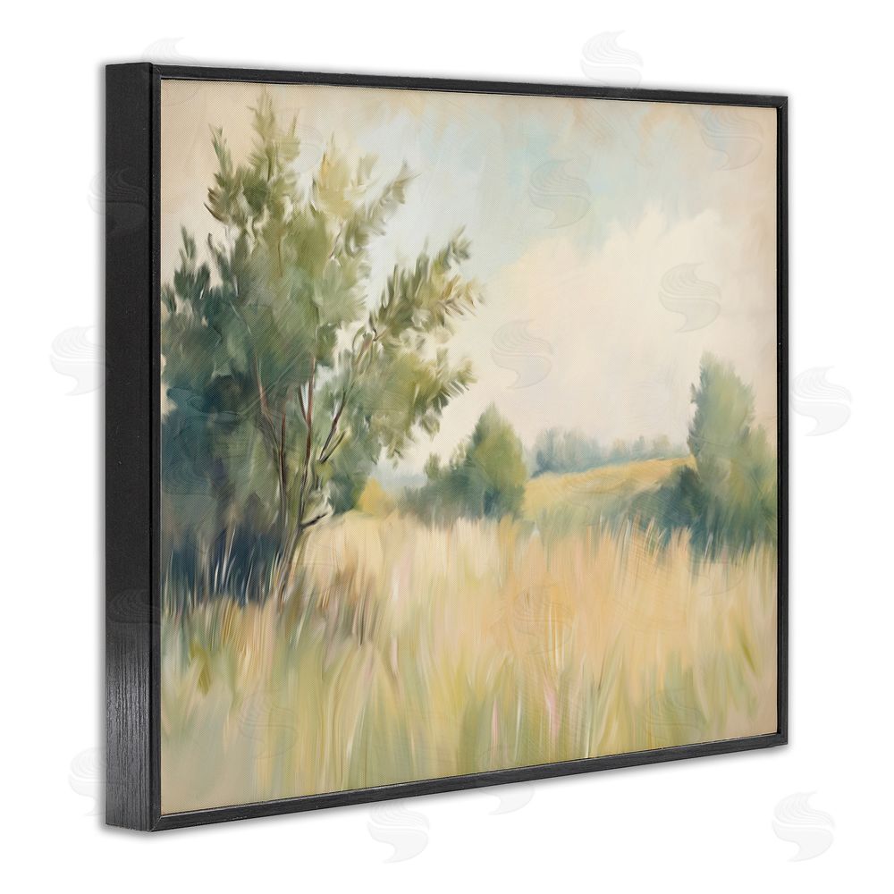 Kim Allen Summer Green Meadow Black Framed Giclee Wall Art Print