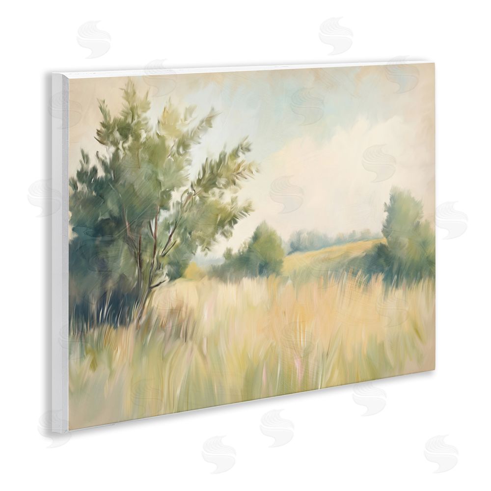 Kim Allen Summer Green Meadow Wooden Wall Plaque Art Print