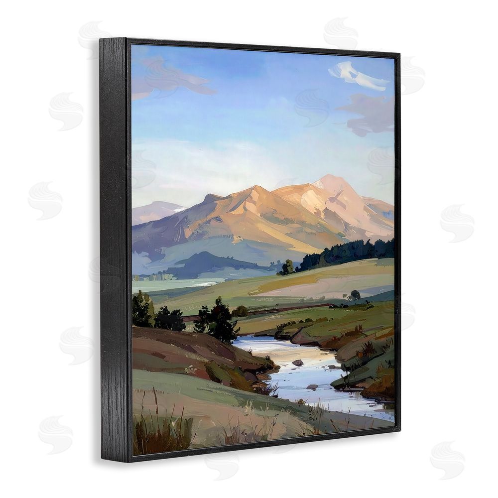 Alonza Saunders Across The Valley River Black Framed Giclee Wall Art Print