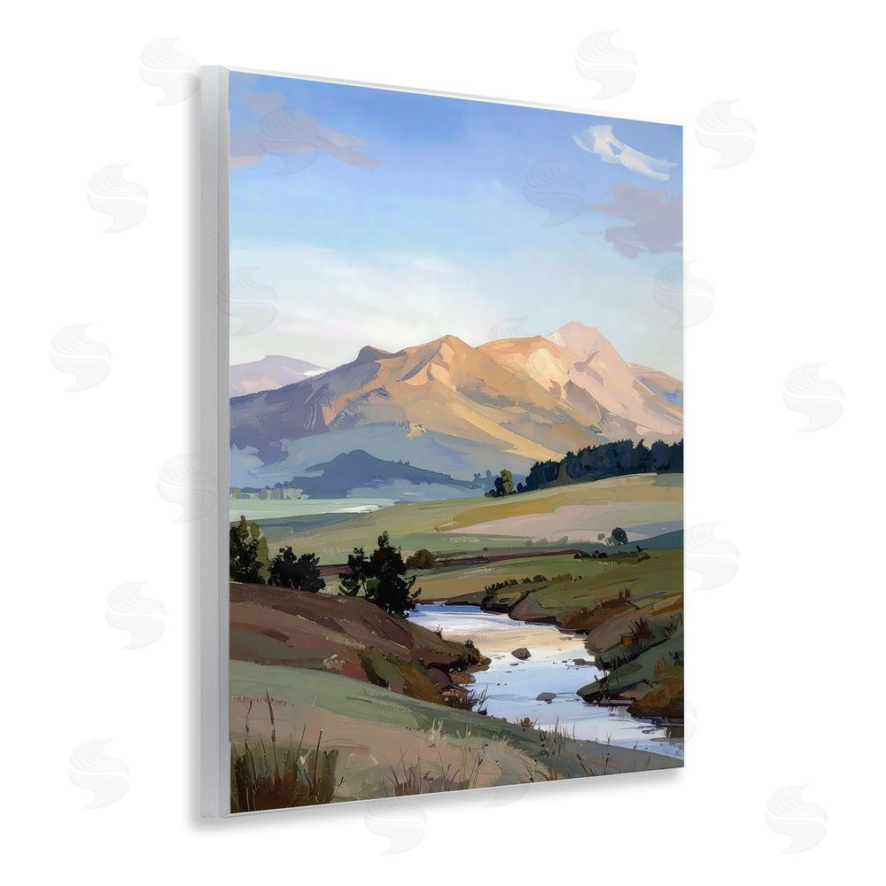Alonza Saunders Across The Valley River Wooden Wall Plaque Art Print
