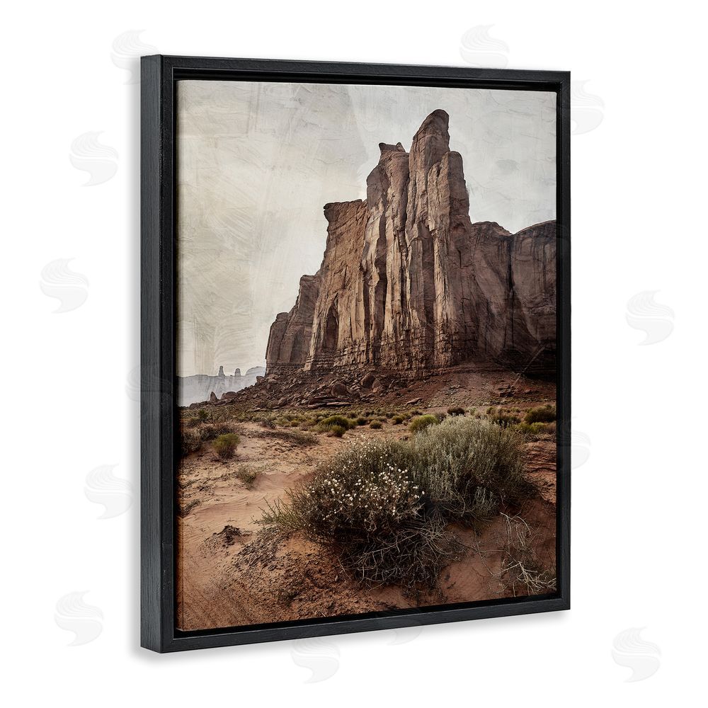 Kim Allen Desolate Rock View Black Floating Frame Canvas Wall Art Print