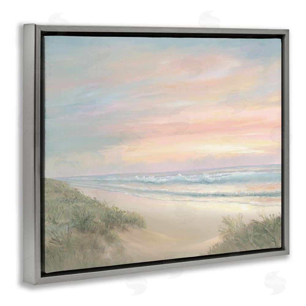 Georgia Janisse Calm Of The Morning Gray Floating Frame Canvas Wall Art Print