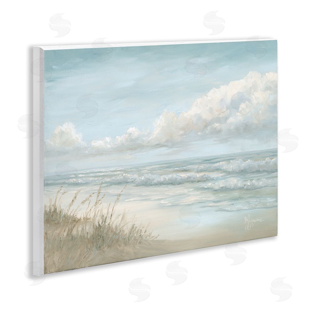 Georgia Janisse Stormy Surf Beach View Wooden Wall Plaque Art Print