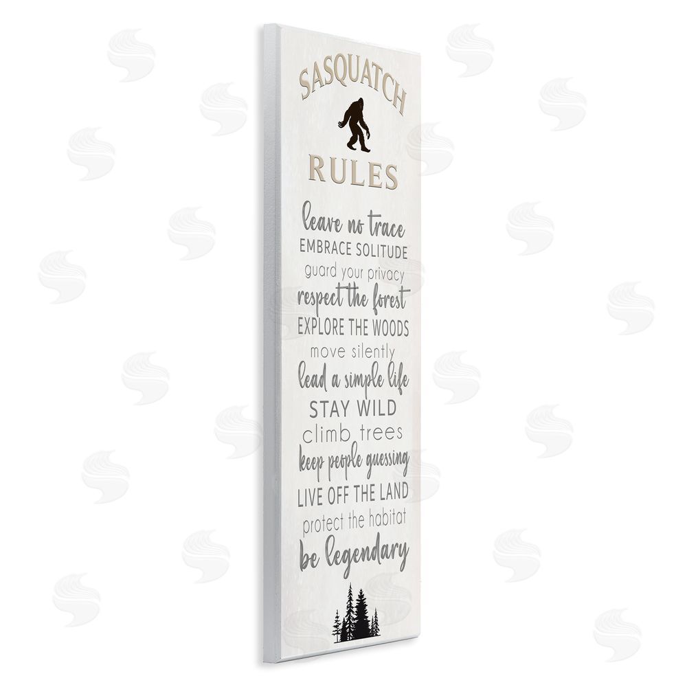 Seven Trees Design Sasquatch Rules Live Wild Wooden Wall Plaque Art Print
