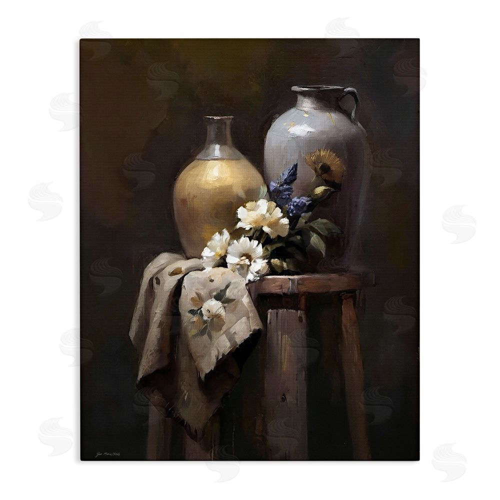 Jo Moulton Ceramic Vases Still Life Stretched Canvas Wall Art Print
