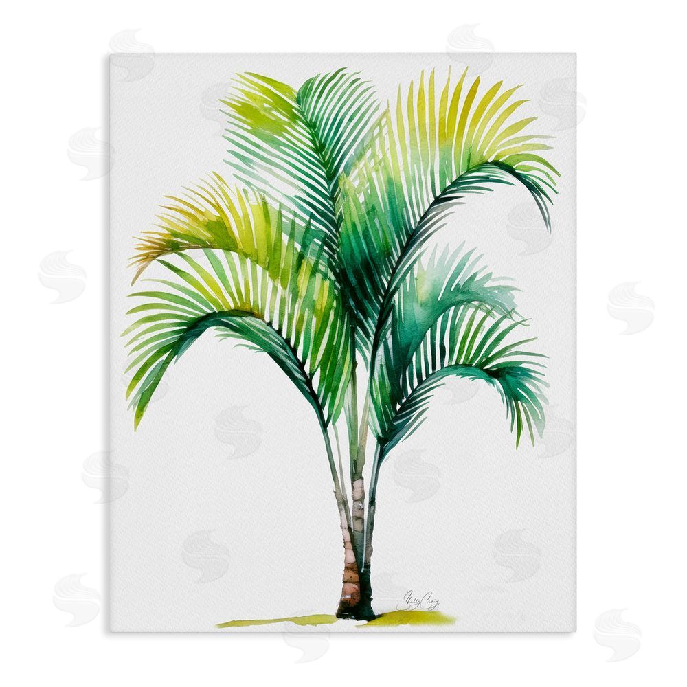 Shelly Craig Coastal Canopy Palm Tree Stretched Canvas Wall Art Print