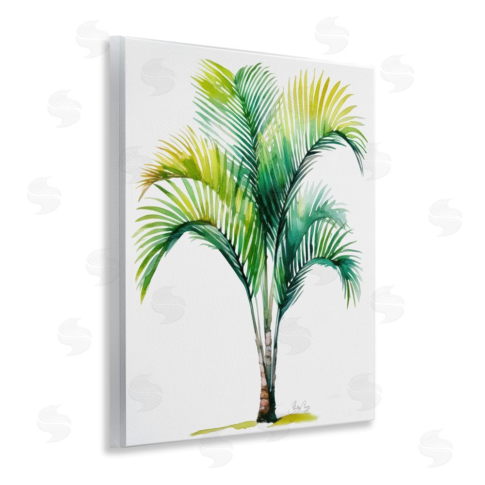 Shelly Craig Coastal Canopy Palm Tree Wooden Wall Plaque Art Print