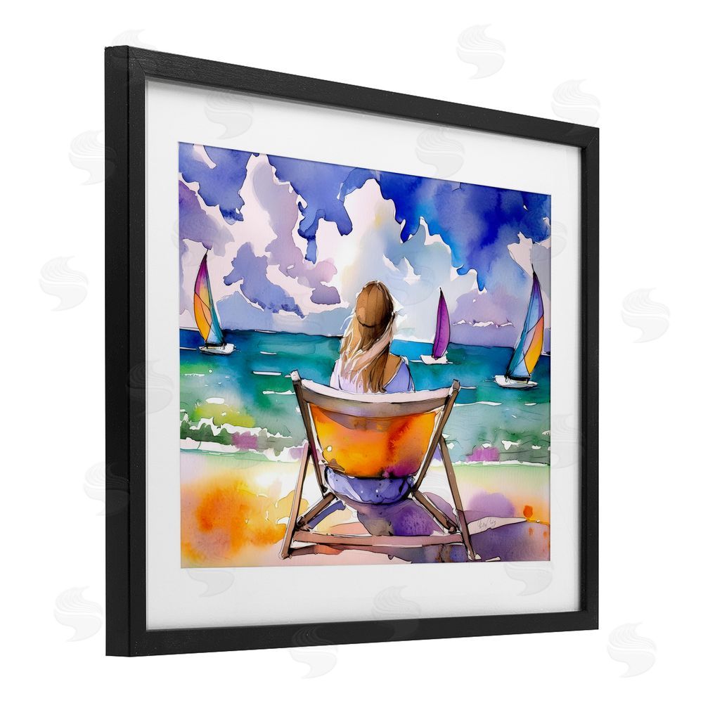 Shelly Craig Front Row to Paradise Black Framed Print Under Glass Wall Art