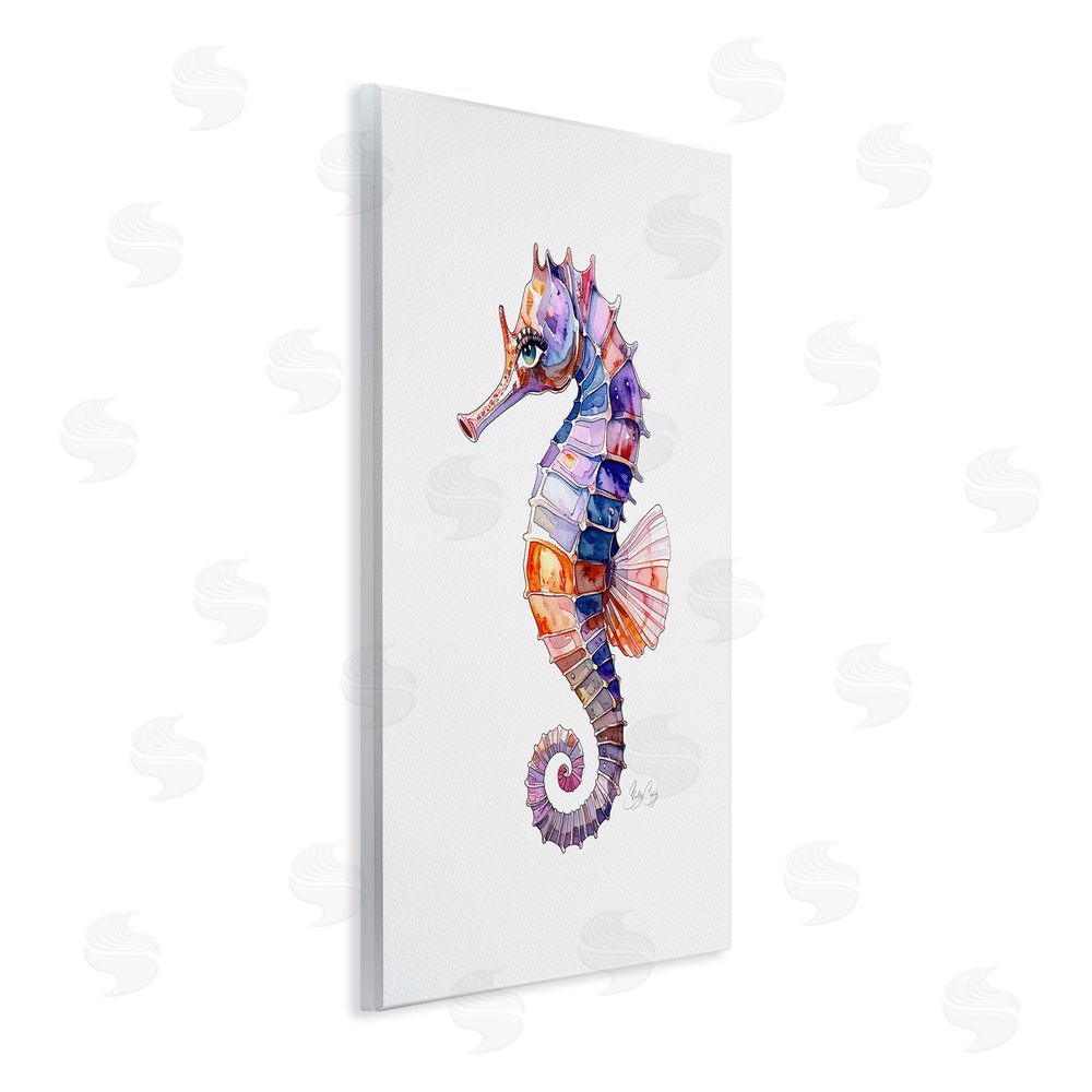 Shelly Craig Sea Whisper Seahorse Wooden Wall Plaque Art Print
