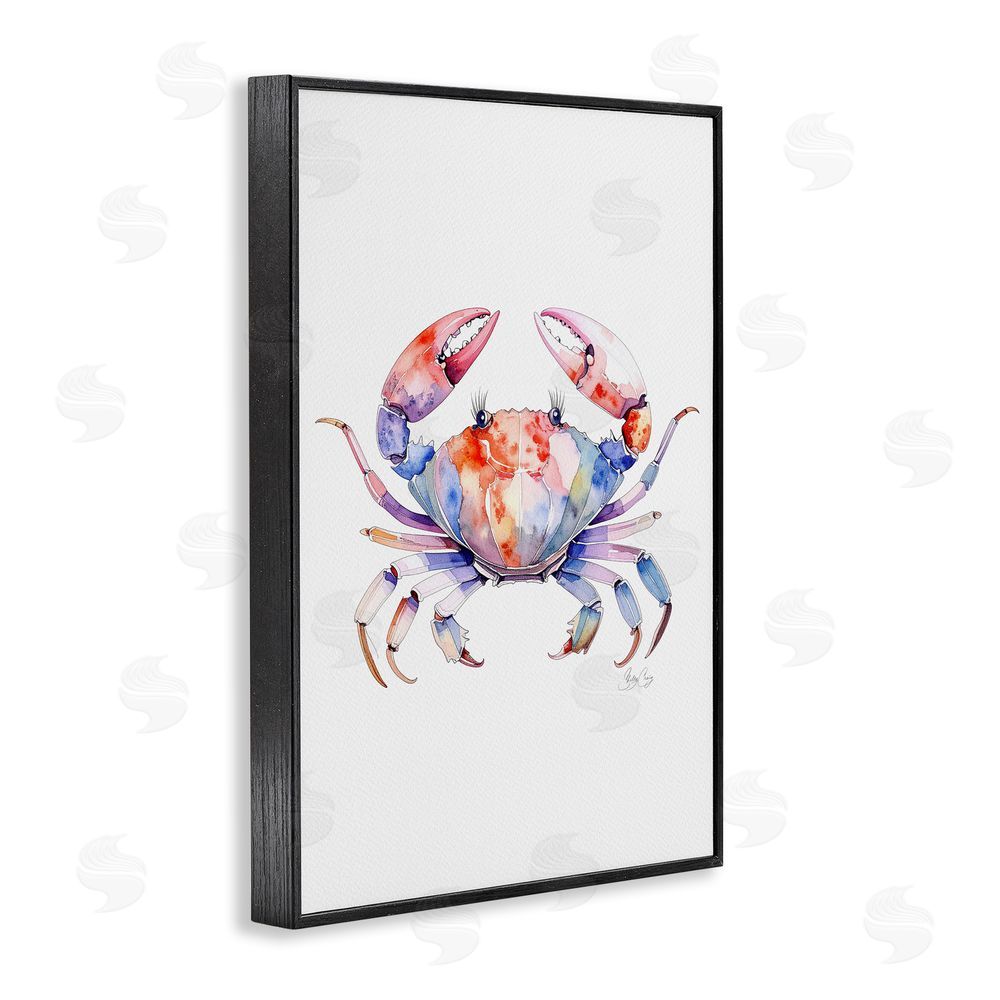 Shelly Craig Tide Dancer Crab Black Framed Giclee Wall Art Print