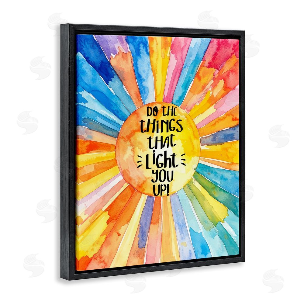 Shelly Craig Things That Light You Up Black Floating Frame Canvas Wall Art Print