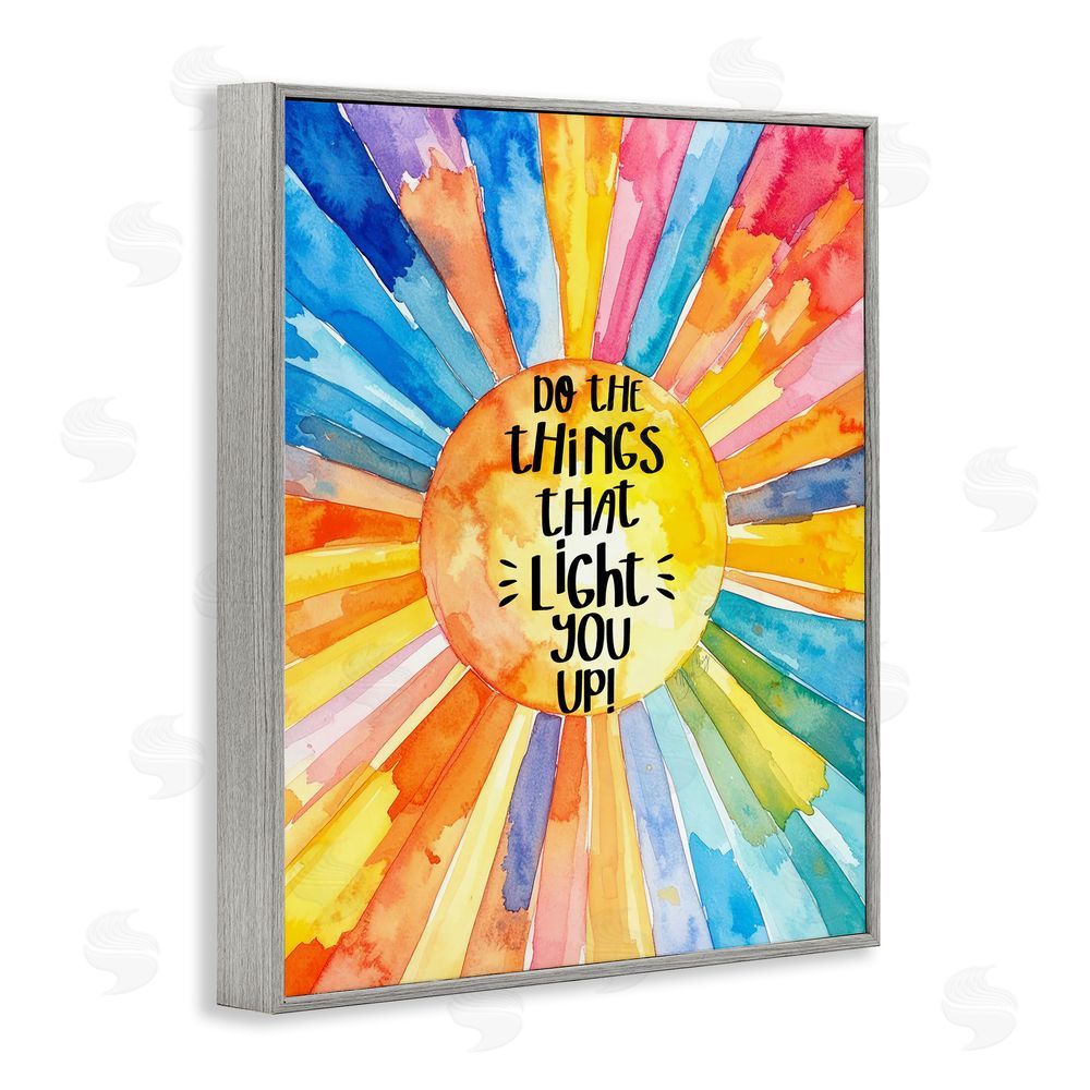 Shelly Craig Things That Light You Up Gray Framed Giclee Wall Art Print