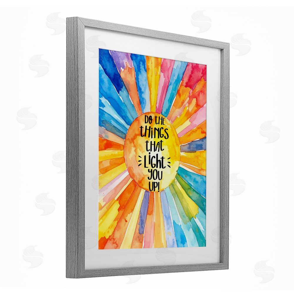 Shelly Craig Things That Light You Up Gray Framed Print Under Glass Wall Art