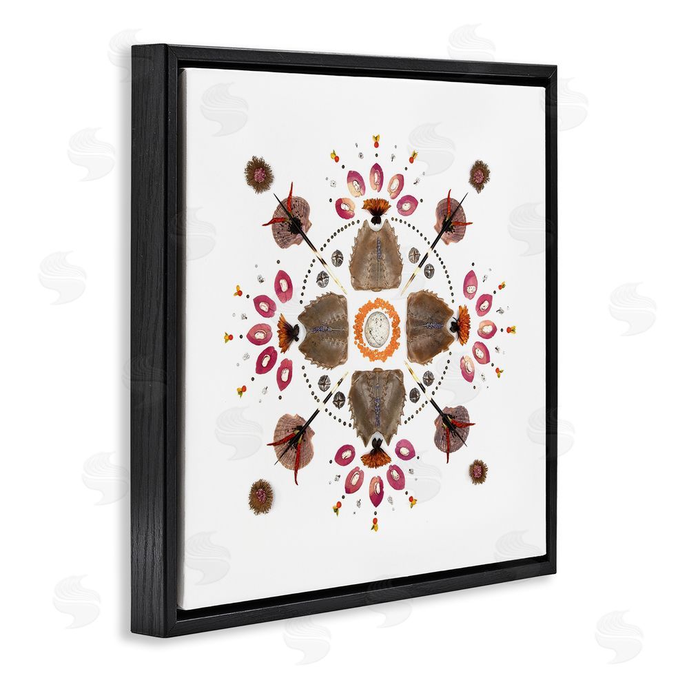 Beth Adoette Symmetrical Nautical Collection Black Floating Frame Canvas Wall Art Print