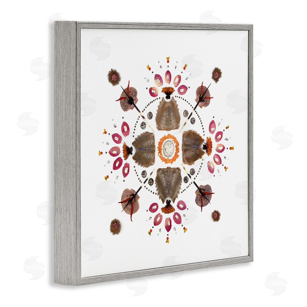 Beth Adoette Symmetrical Nautical Collection Gray Framed Giclee Wall Art Print