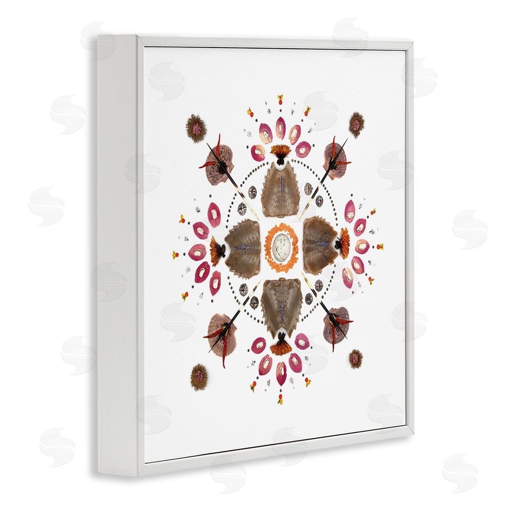 Beth Adoette Symmetrical Nautical Collection White Framed Giclee Wall Art Print