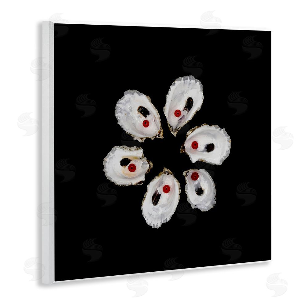 Beth Adoette Oyster Shells Symmetry Wooden Wall Plaque Art Print