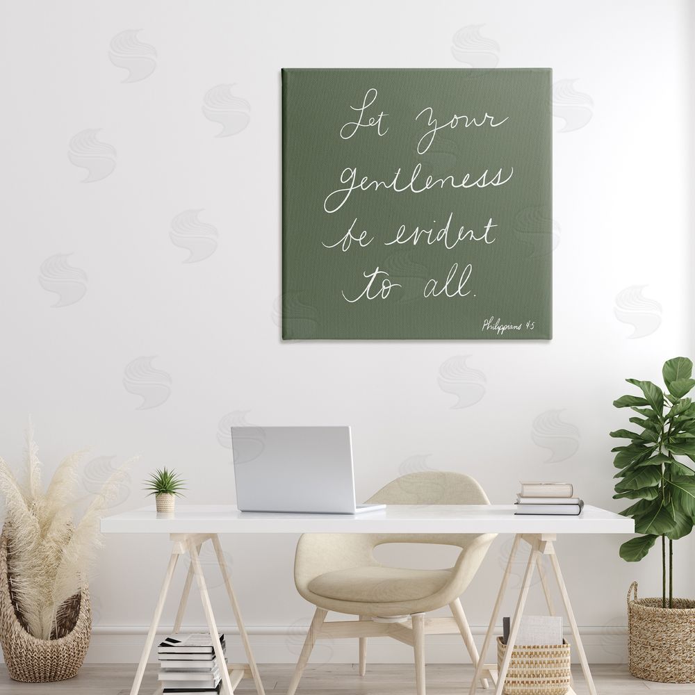 SUNDANCE GROUP, LLC Encouraging Gentleness Proverb Stretched Canvas Wall Art in Room