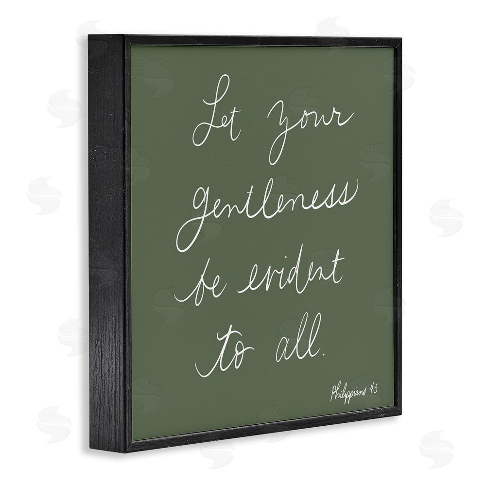 SUNDANCE GROUP, LLC Encouraging Gentleness Proverb Black Framed Giclee Wall Art Print
