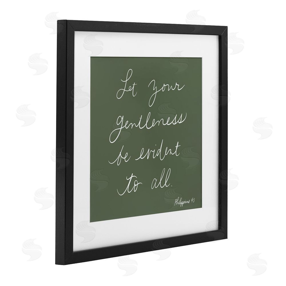 SUNDANCE GROUP, LLC Encouraging Gentleness Proverb Black Framed Print Under Glass Wall Art
