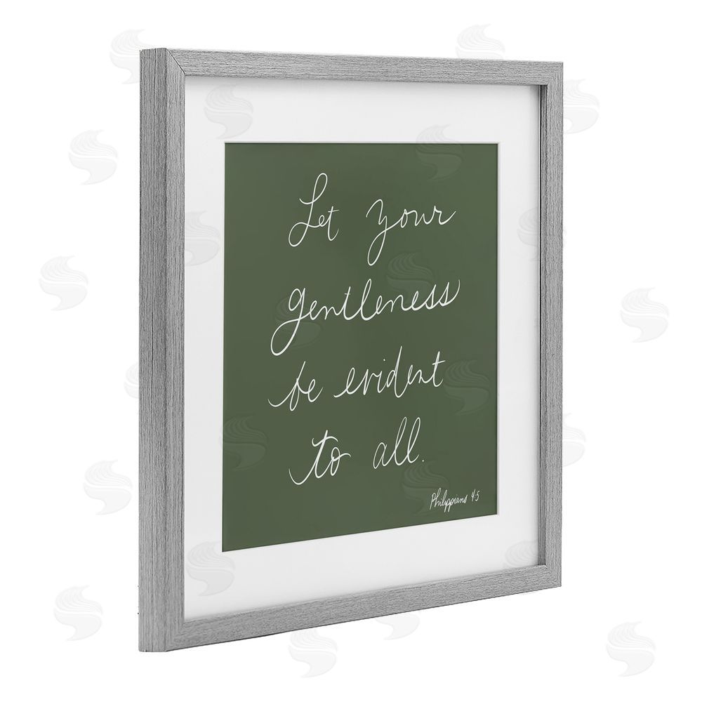 SUNDANCE GROUP, LLC Encouraging Gentleness Proverb Gray Framed Print Under Glass Wall Art
