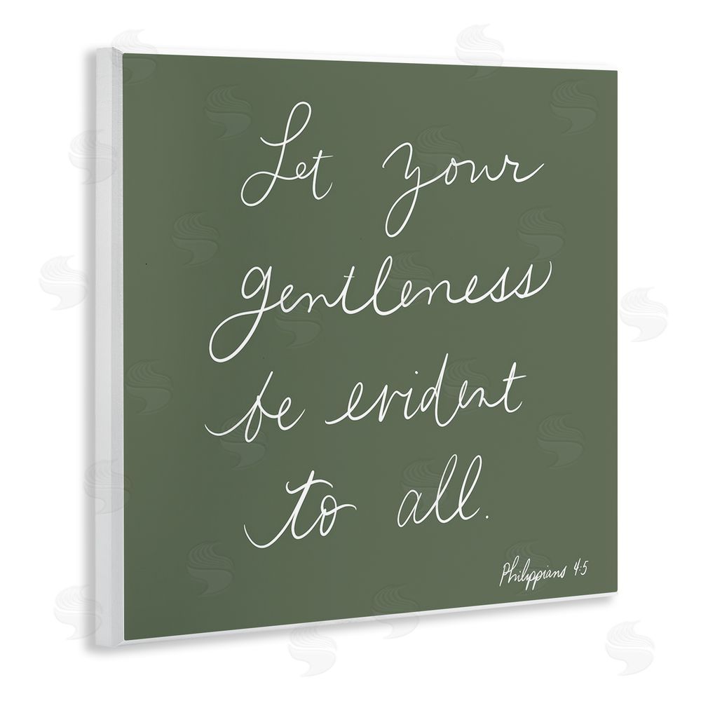 SUNDANCE GROUP, LLC Encouraging Gentleness Proverb Wooden Wall Plaque Art Print