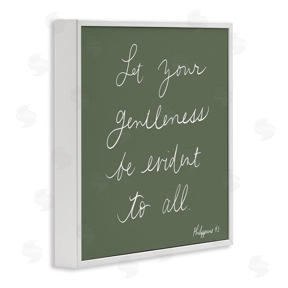 SUNDANCE GROUP, LLC Encouraging Gentleness Proverb White Framed Giclee Wall Art Print