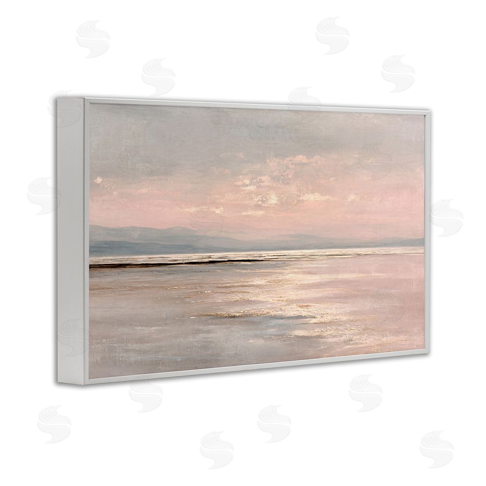Jacky Ngan Vast Blush Seascape White Framed Giclee Wall Art Print