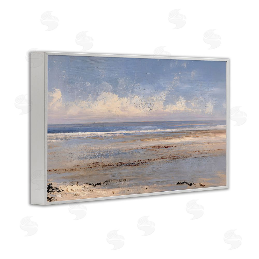 Jacky Ngan Rustic Ocean Horizon Impression White Framed Giclee Wall Art Print