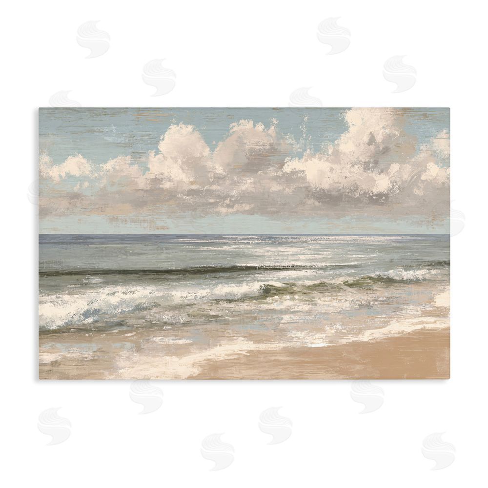 Jacky Ngan Distressed Beach Horizon Stretched Canvas Wall Art Print