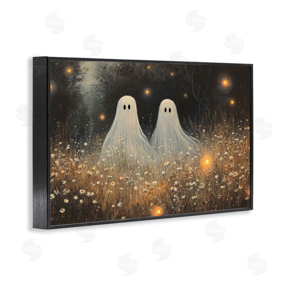 Jacky Ngan Ethereal Ghost Twins Black Framed Giclee Wall Art Print