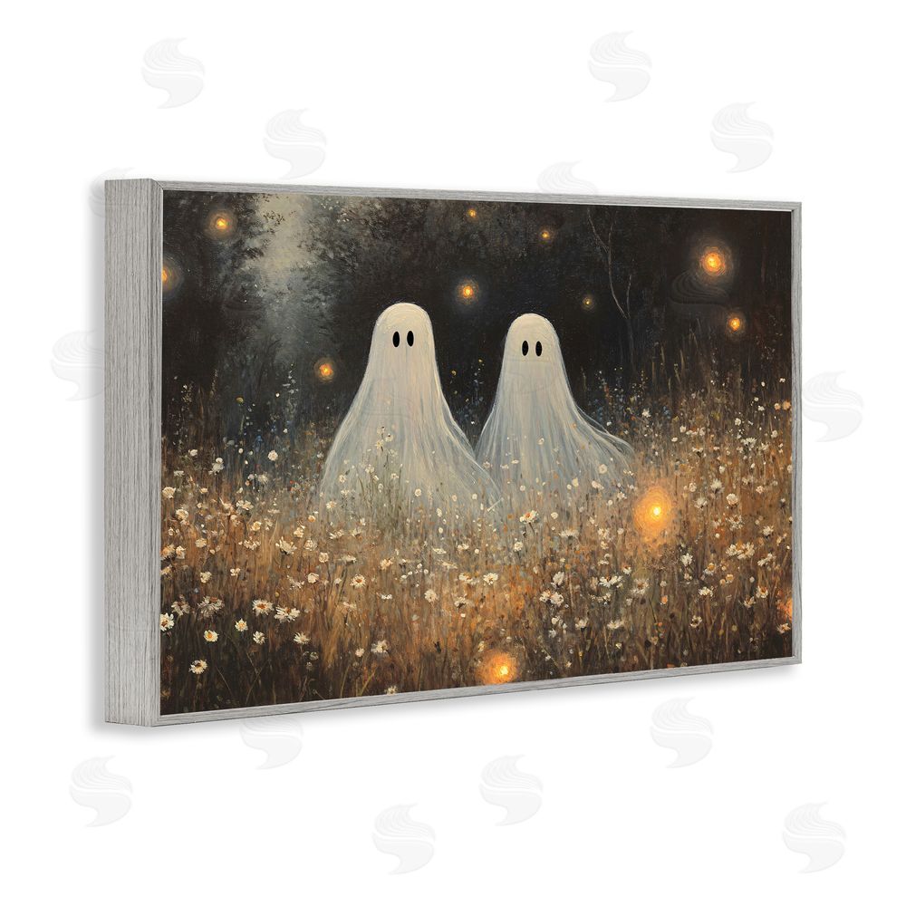 Jacky Ngan Ethereal Ghost Twins Gray Framed Giclee Wall Art Print