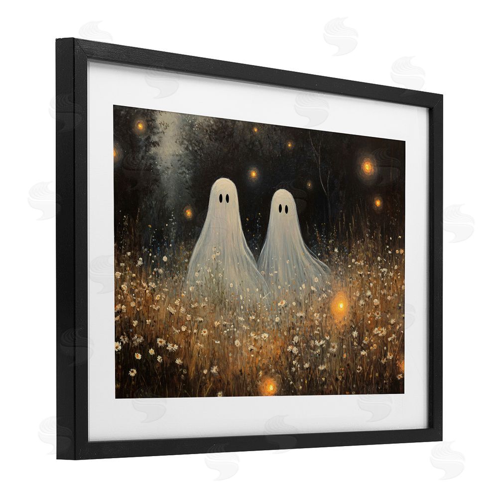 Jacky Ngan Ethereal Ghost Twins Black Framed Print Under Glass Wall Art
