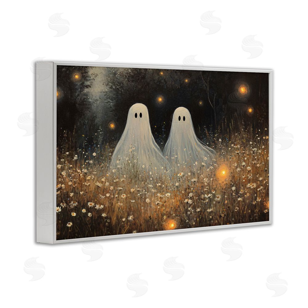 Jacky Ngan Ethereal Ghost Twins White Framed Giclee Wall Art Print