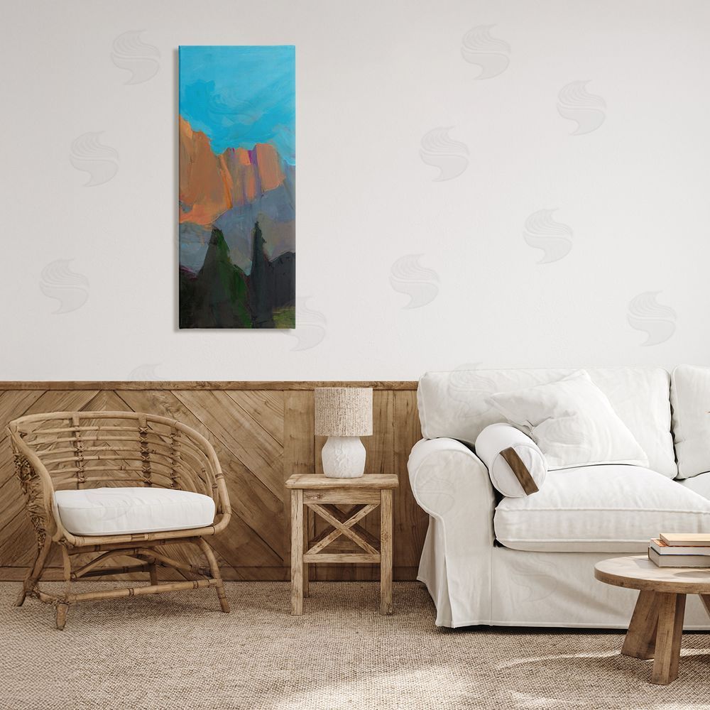 Julie Denise Mountain Horizon Expression Stretched Canvas Wall Art in Room