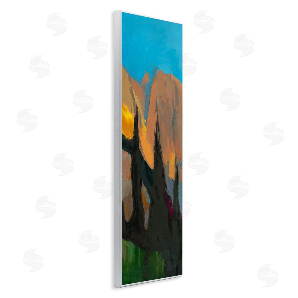 Julie Denise Golden Mountain Expression Wooden Wall Plaque Art Print