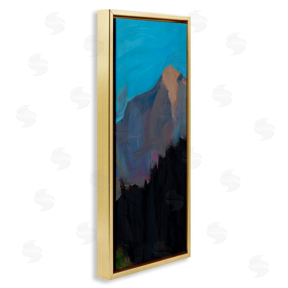 Julie Denise Serene Summit Expression Gold Floating Frame Canvas Wall Art Print