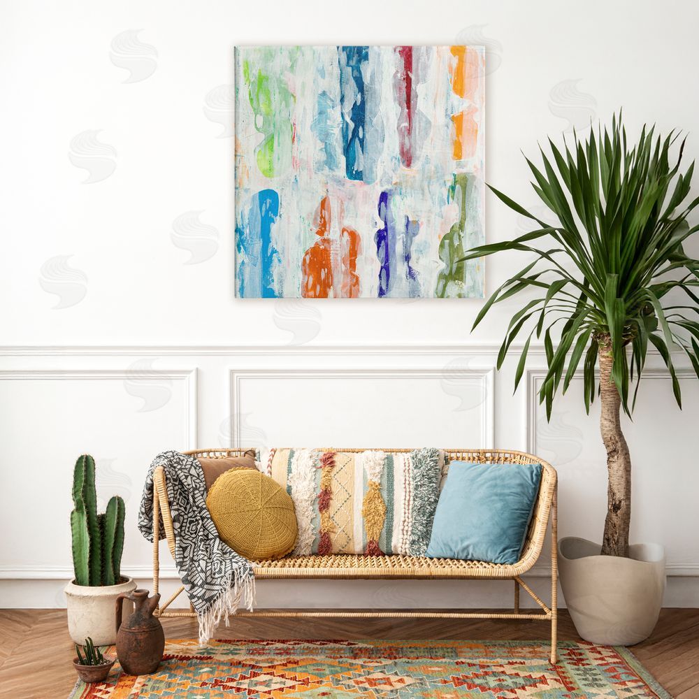 Jeff Iorillo Layered Color Fields Abstraction Stretched Canvas Wall Art in Room