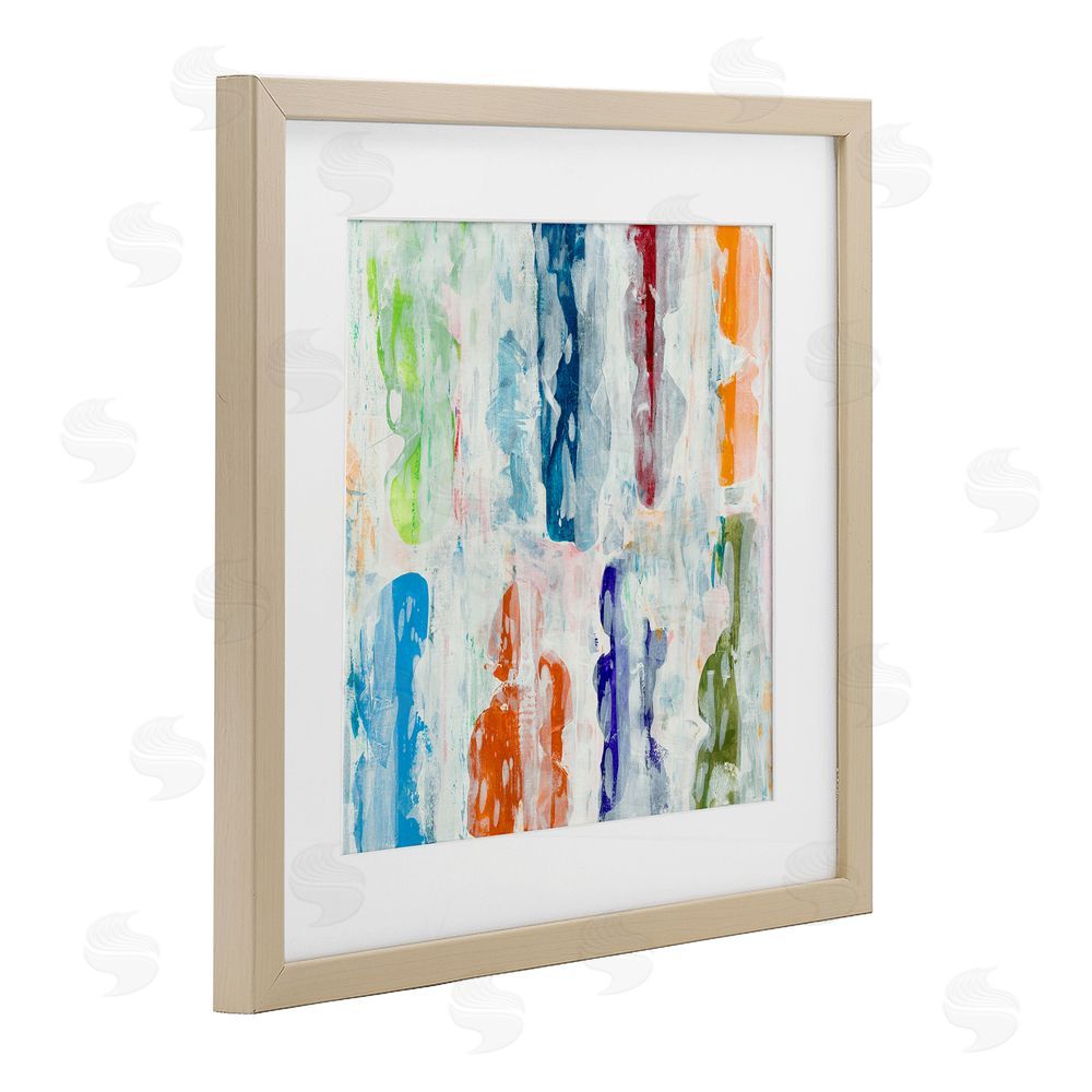 Jeff Iorillo Layered Color Fields Abstraction Brown Framed Print Under Glass Wall Art