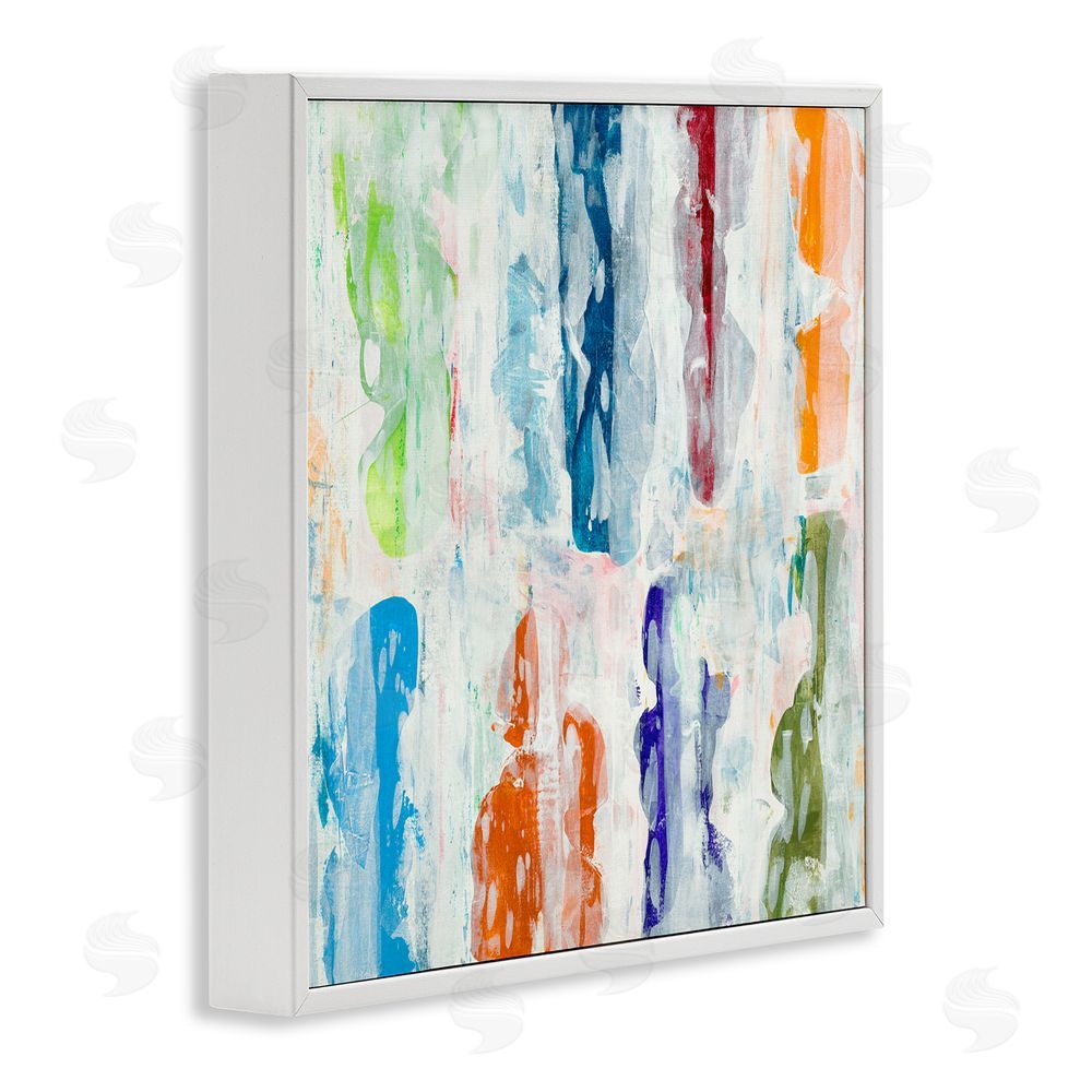 Jeff Iorillo Layered Color Fields Abstraction White Framed Giclee Wall Art Print