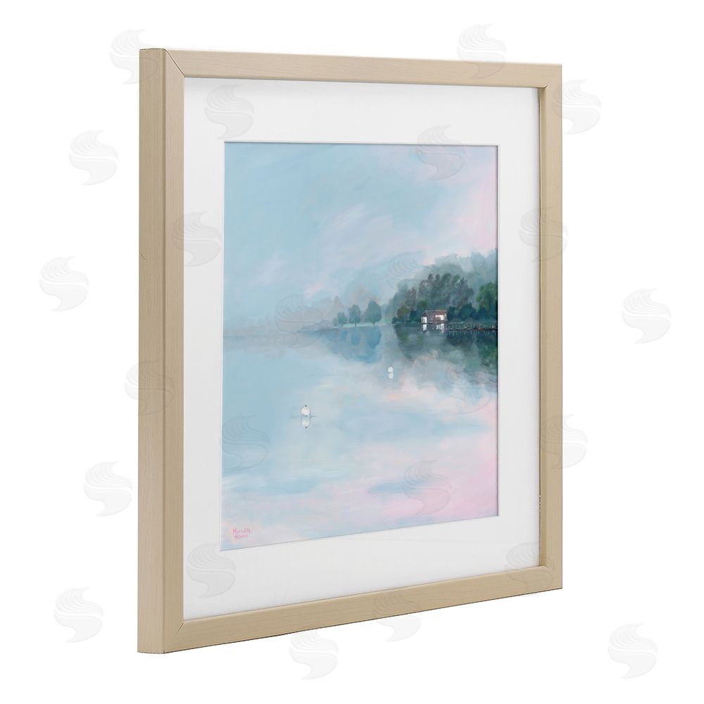 Meredith Howse Morning at Lake Windermere Brown Framed Print Under Glass Wall Art