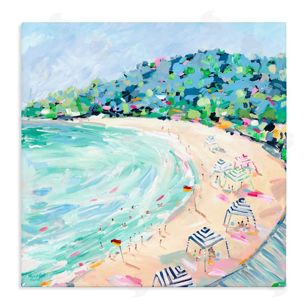 Meredith Howse Good Times Noosa Beach Stretched Canvas Wall Art Print