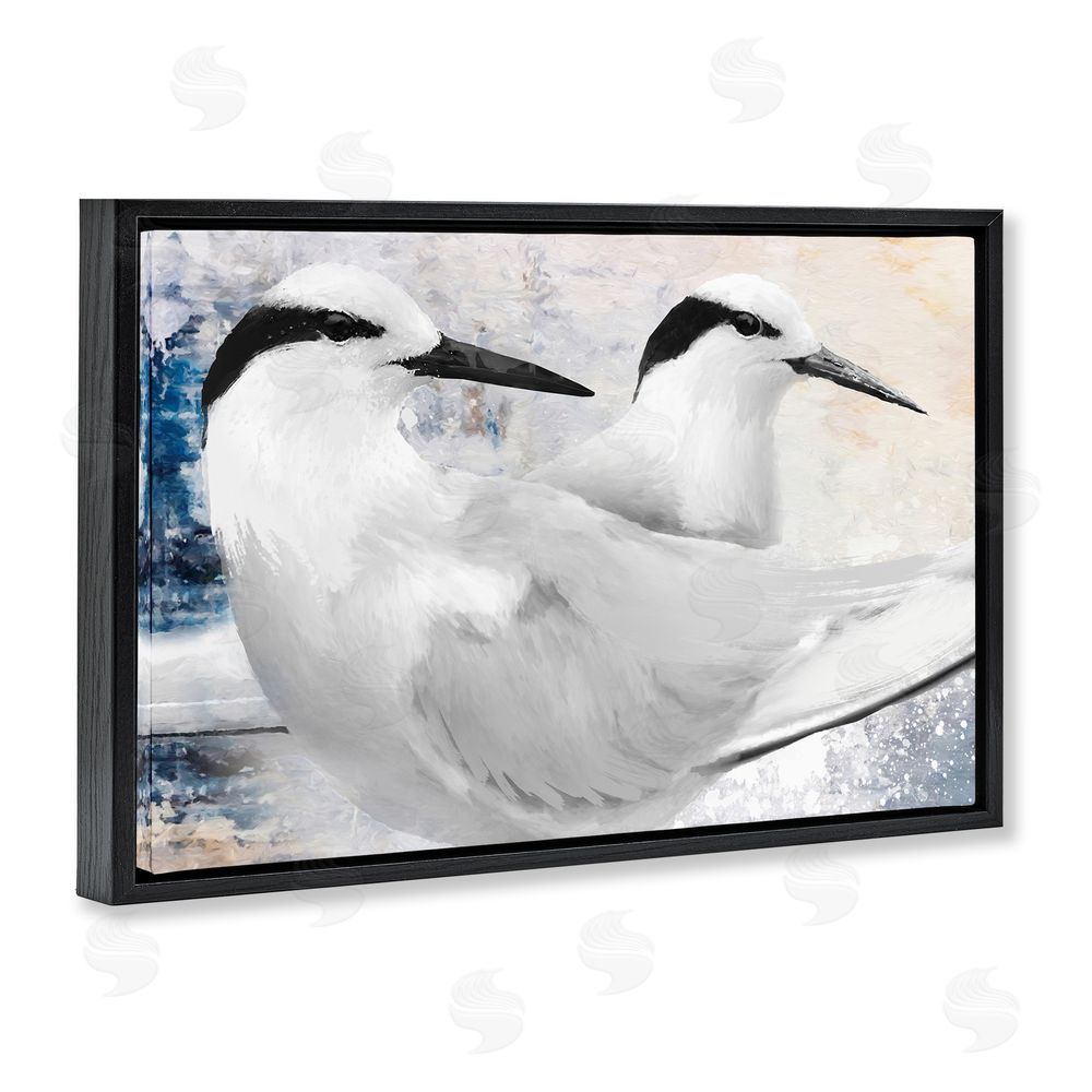 Porter Hastings Black Naped Tern Black Floating Frame Canvas Wall Art Print
