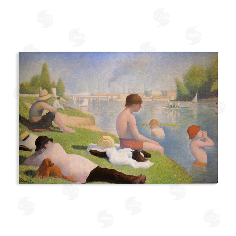 Georges Seurat Afternoon Bathers Georges Seurat Stretched Canvas Wall Art Print